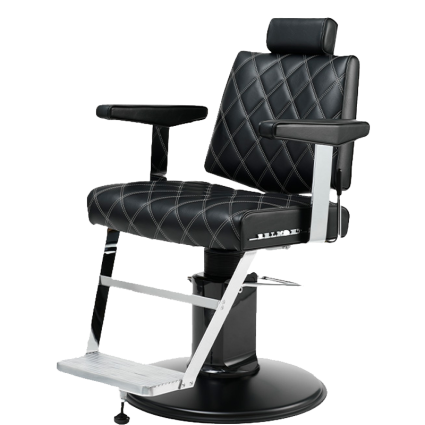Takara Belmont Dainty 405 Diamond Stitch Barber Chair Black