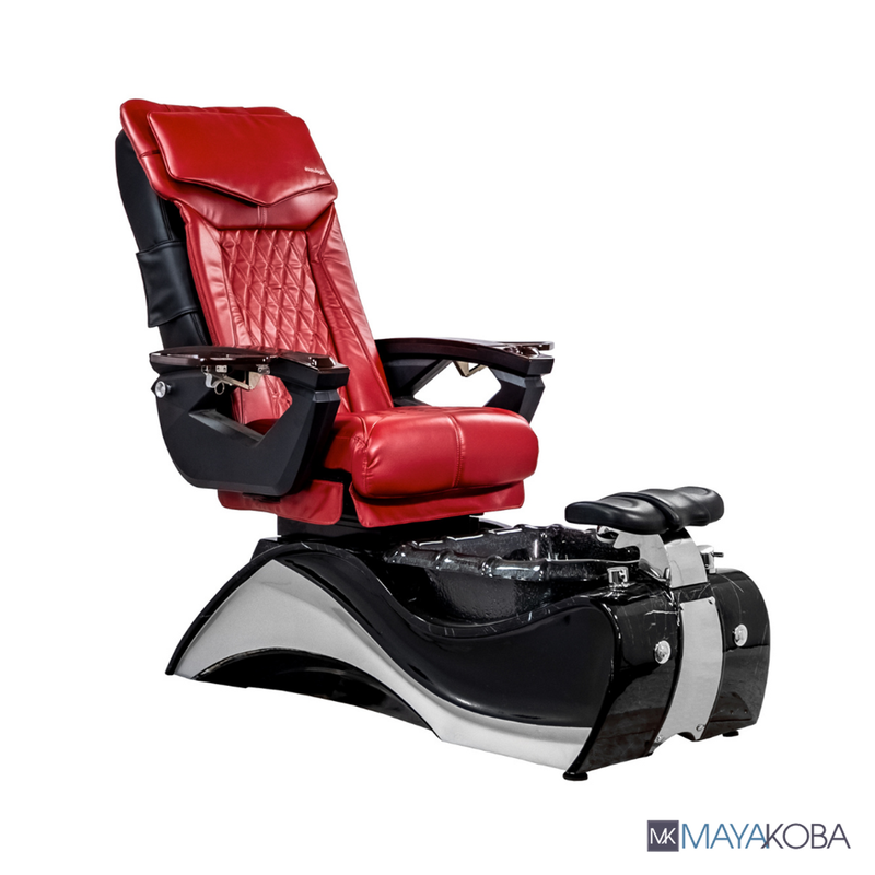 Fior Lx Pedicure Spa Mayakoba in Deep Red