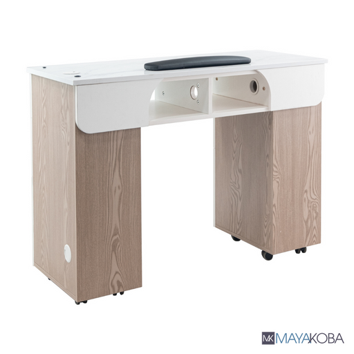 SENECA Manicure Nail Table by Mayakoba - Light Wood