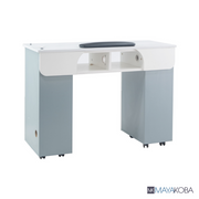 SENECA Manicure Table in Teal Gray