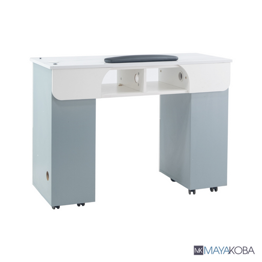 SENECA Manicure Table in Teal Gray