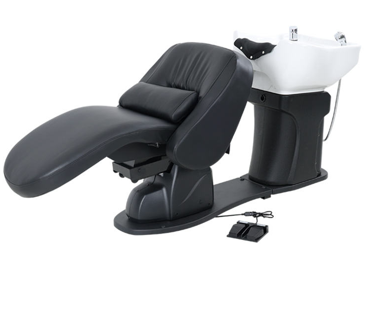 Factory Supply New Electric Head Spa Bed Shampoo Chair with SilIcone Massage Pillow Ceramic Basin for Hair Washing & Headspa