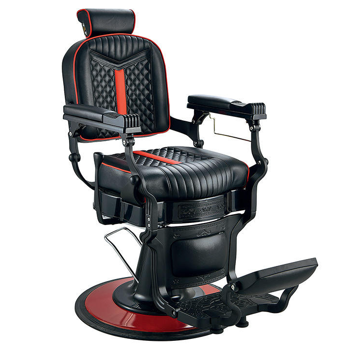 Modern Beauty Salon Barber Shop Furniture Black Leather Hairdressing Styling Incline Chair Hydraulic Recliner Hair Barber Chair