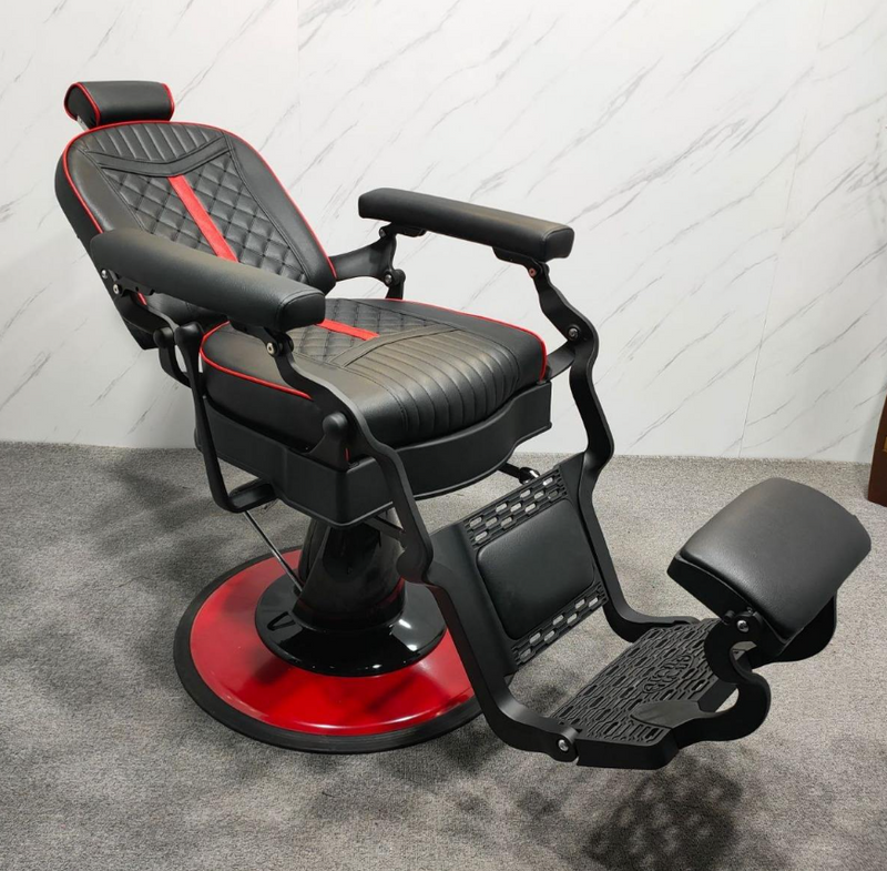 Modern Beauty Salon Barber Shop Furniture Black Leather Hairdressing Styling Incline Chair Hydraulic Recliner Hair Barber Chair