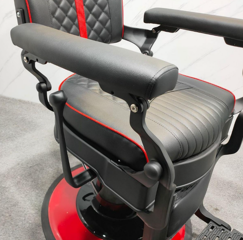 Modern Beauty Salon Barber Shop Furniture Black Leather Hairdressing Styling Incline Chair Hydraulic Recliner Hair Barber Chair