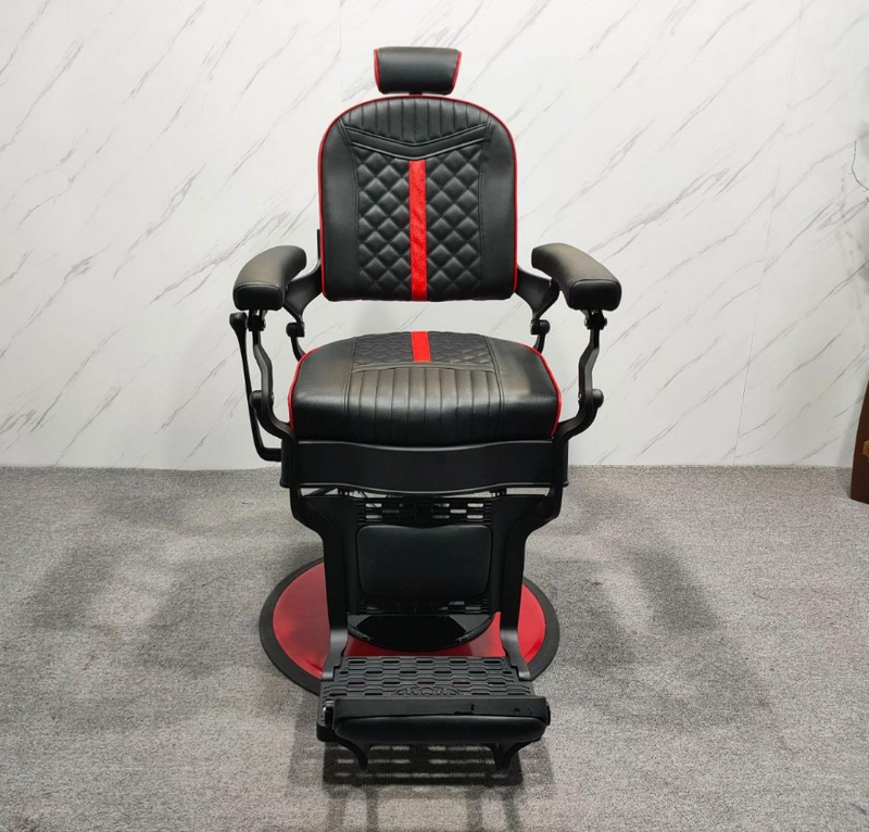 Modern Beauty Salon Barber Shop Furniture Black Leather Hairdressing Styling Incline Chair Hydraulic Recliner Hair Barber Chair