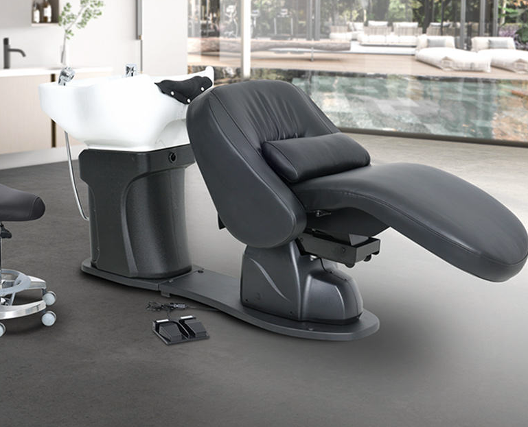 Factory Supply New Electric Head Spa Bed Shampoo Chair with SilIcone Massage Pillow Ceramic Basin for Hair Washing & Headspa