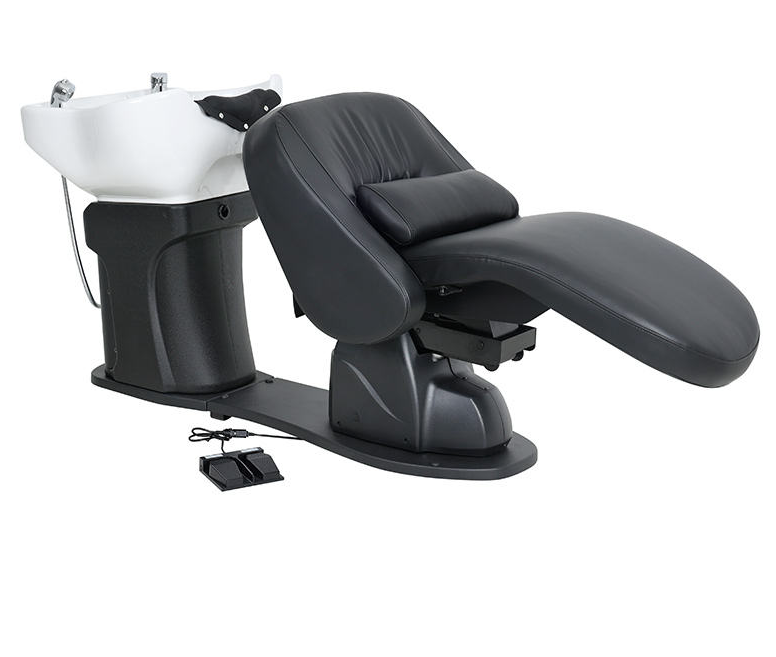 Factory Supply New Electric Head Spa Bed Shampoo Chair with SilIcone Massage Pillow Ceramic Basin for Hair Washing & Headspa