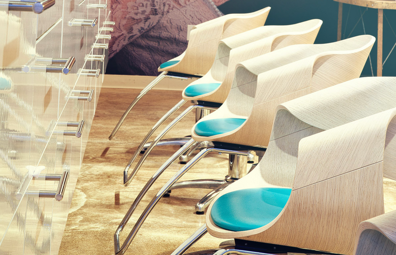 Curved Art Styling Chair by Takara Belmont